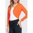 thumbnail image 2 of Women's Long Sleeve Open Front Scallop Finished Sweater Bolero, 2 of 4