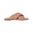 thumbnail image 2 of Steve Madden Womens Marina Faux leather Slip On Slides Beige 7 Medium (B,M), 2 of 4