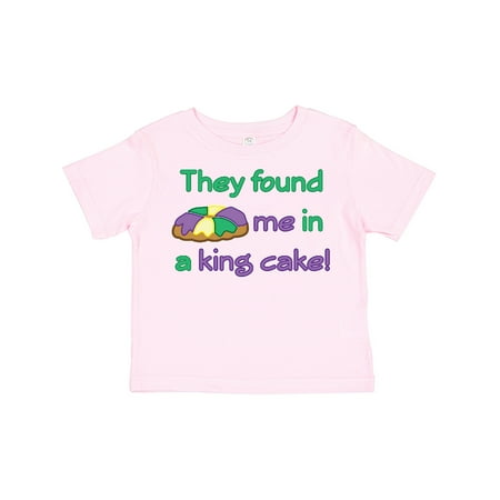 

Inktastic They Found Me in a King Cake Gift Toddler Boy or Toddler Girl T-Shirt