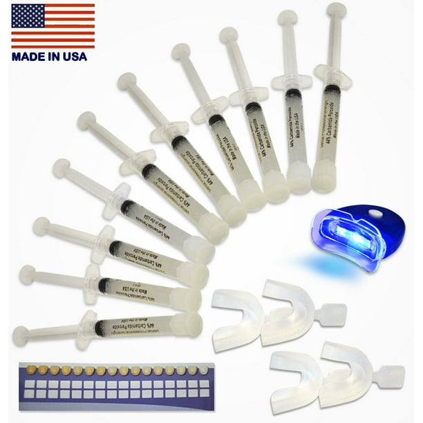 Teeth Whitening Gel Kit 44 Dental Bleaching Best Whitener 4 Trays
