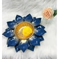 thumbnail image 2 of Petit Bol Style Lotus en Bleu, 2 of 4