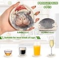 thumbnail image 3 of Hippo Christmas Hat 6 Pcs Drink Coasters with Holder Absorbent Coasters Woven Coasters for Drinks Table Desk Protection Home Decor, 3 of 7