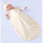 Kiddopotamus - BeddieBye Luxe Wearable Zip-Around Blanket & Cap, Ivory