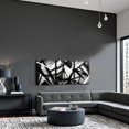 thumbnail image 4 of Hieng Abstract Line Canvas Wall Art Black and White Line Paintings Prints Modern Minimalist Decorations for Home Living Room Bedroom Unframed, 4 of 6