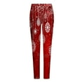 thumbnail image 5 of DeHolifer Women Christmas Leggings Plus Size High Waist Workout Pants Tummy Control Printed Holiday Legging Tights Yoga Pants Red L, 5 of 5
