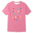 thumbnail image 3 of WMQPNNS Tops for Girl Loose Girls Clothes Size 5 Short Sleeve T-Shirts Fashion Classic Crewneck Cotton Graphic Tees Holiday Tops(Size 9-10 Years, b-Pink), 3 of 3