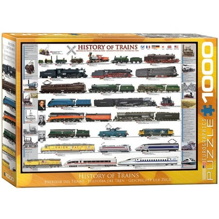 UPC: 0628136602518 | History of Trains 1000-Piece Puzzle