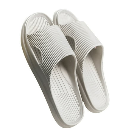Holiday Savings Deals! Kukoosong Flat Sandals for Women Men Slippers Home Couple Shoes Indoor Outside Soft Soled Slippers Women Sandals Gray 44-45