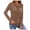 Coffee, variant on Blue Basic Ladies Tops And Blouses Summer 2024 Ladies Solid Color Long Sleeve Short Shirt Blouse Tops