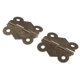 thumbnail image 4 of 12x de joyería de bronce de latón  música de Caja  de 33x41 mm Gloria Mini bisagras, 4 of 9