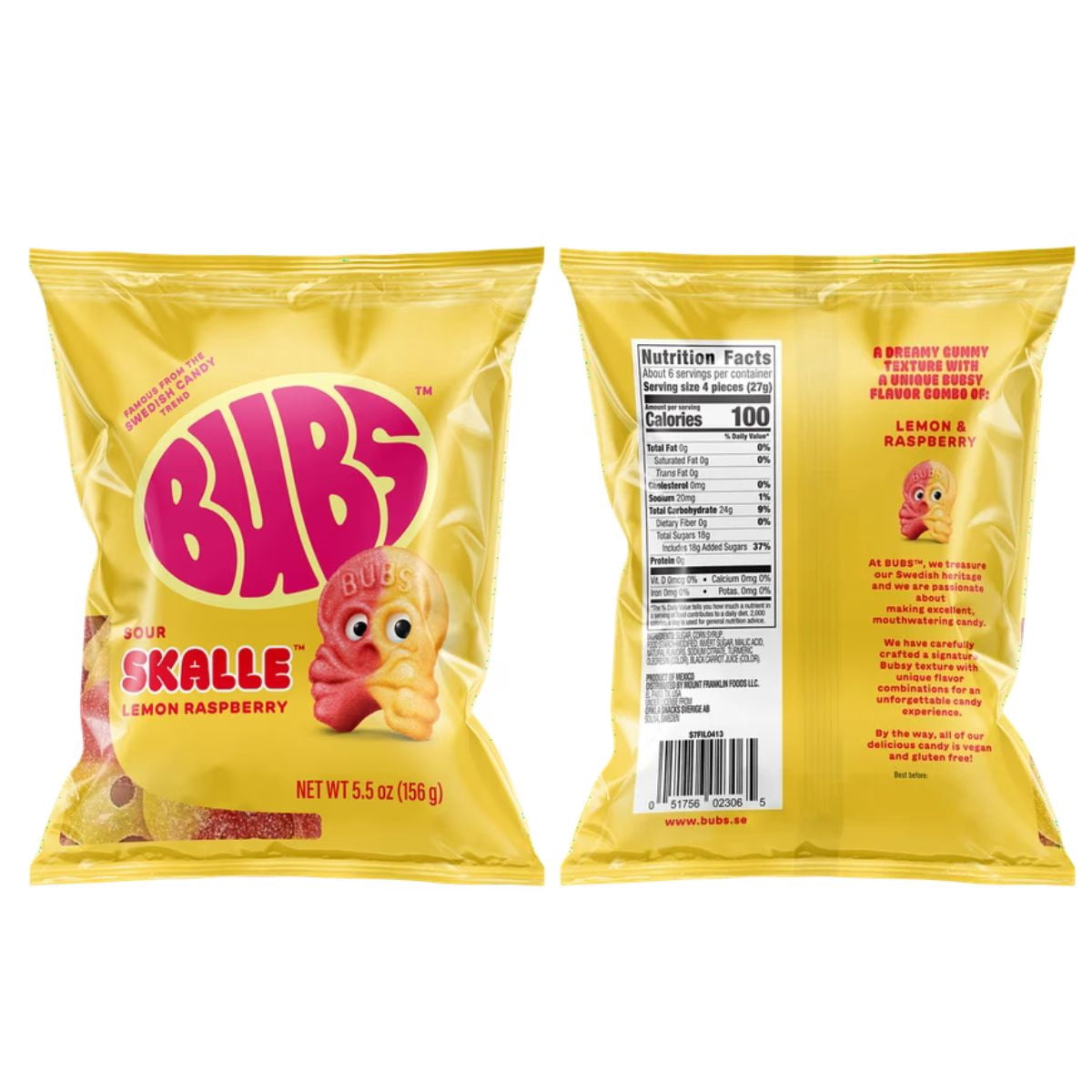 Bubs Candy Variety Pack, Assorted Swedish Gummy Flavors, 4 Pack