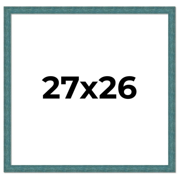 27x26 Frame Blue Rustic Barnwood Solid Wood Picture Frame Width 1.25 Inches | Interior Depth 0.5