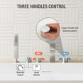 thumbnail image 6 of CASAINC 3 Handle Roman Bathroom Tub Faucet with Handheld Sprayer, Brushed Nickel, 6 of 9