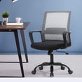 thumbnail image 2 of CL.HPAHKL Ergonomic Mesh Office Chair, Modern Executive Computer Desk Chair, Comfy Mid Back Swivel Task Chair with Fixed Armrests, Adjustable Height & Tilt for Home Office, Gray, 2 of 8