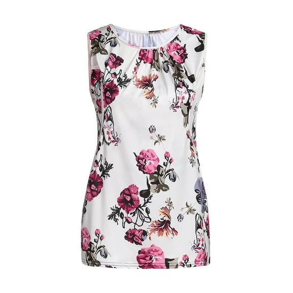 asdoklhq Maternity Clothes for Women,Women's Maternity Floral Nursing Top Sleeveless Comfy Breastfeeding Clothes