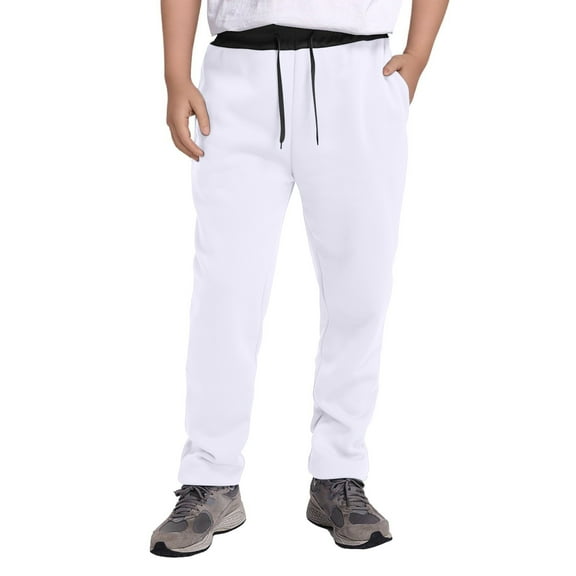 School Pants Straight Leg Fit Cargo Joggers Pants for Boys Outdoor Youth Winter Pants Jogging Pants (White,7-8 Years)
