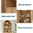thumbnail image 4 of Luku 71.6" Tall Arched Storage Cabinet, 5-Tier Wooden Pantry with Doors & Adjustable Shelves, Arch Organizer, 4 of 8