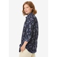 thumbnail image 3 of Woman Within Plus Size No Iron Three-Quarter Sleeve Peachskin Shirt, 3 of 6