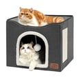 thumbnail image 1 of Cama para gatos Bedsure Cat Cave para gatos de interior con almohadilla rascadora, 1 of 6