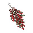 thumbnail image 1 of Couronne de Noël Baies Rouges Artificielles Décoration de Mariage Maison Guirlande de Noël Style C, 1 of 9