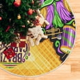thumbnail image 3 of FMSHPON Brazil Carnival Purple Mask Xmas Christmas Tree Skirt Stand Mat for Holiday Party Decoration Indoor Outdoor 36 inches, 3 of 6