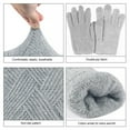 thumbnail image 6 of Amaiiu Adults Gloves Thick Men Glove Hands Warmer Keeping-warm Clothes Accessory Solid Color Winter Outdoor Knitting Riding Hand Covers Dark gray, 6 of 7
