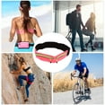 thumbnail image 4 of Unique Bargains 1 Pc Reflective Double Pocket Running Waist Pack for Hiking Gym Polyester Rose Red, 4 of 4