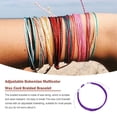 thumbnail image 4 of Minnieouse trenzada de cordón de cera Joyería estética multicolor Pulseras bohemias cómodas Accesorio de moda universal Púrpura Type1 NO1 Minnieouse AP010276-01, 4 of 5