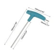 thumbnail image 2 of Uxcell 4mm Extra Long Arm T-Handle Hex Key Wrench Chrome Finish, 2 of 4