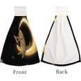 thumbnail image 4 of 1 Pcs Hanging Towels, Dish Towels Cat Unicorn Catching Space Stars Absorbent Hand Towels with Hanging Loop Washcloth for Bathroom Kitchen, 4 of 7