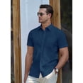 thumbnail image 5 of Youclos Men's Short Sleeve Dress Shirts Casual Button Down Shirt Regular Fit, 5 of 8