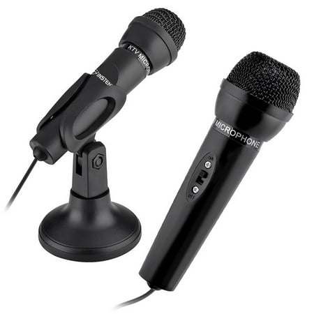 Insten New 3.5mm Audio Plug Mic Stand Microphone Studio for PC Laptop Notebook Skype Meeting Speech