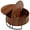 Walnut, variant on Ciphrias Round Coffee Table Lift Top Storage Walnut Fluted Modern Living Room