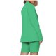 thumbnail image 4 of Traje de negocios para mujer Trajes de 2 piezas Abrigos con cuello vuelto de manga larga Tops Conjuntos de pantalones cortos sólidos Pompotops qwe23533, 4 of 9
