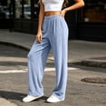 thumbnail image 6 of LIaqionyy Women's Fuzzy Pajamas Pant Fleece Sweatpants Elastic Waisted Wide Leg Winter Thermal Pants Soft Warm Bottoms, 6 of 8