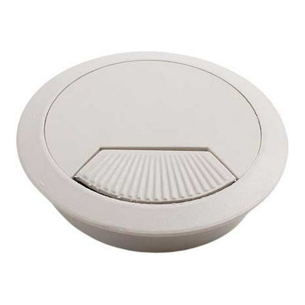 Eigraketly Cubierta de orificio de escritorio ABS, portátil, impermeable, aislante, , antioxidante, ajustable, a prueba de polvo, de oficina, Herramientas y ferretería 60mm Gris Blanco