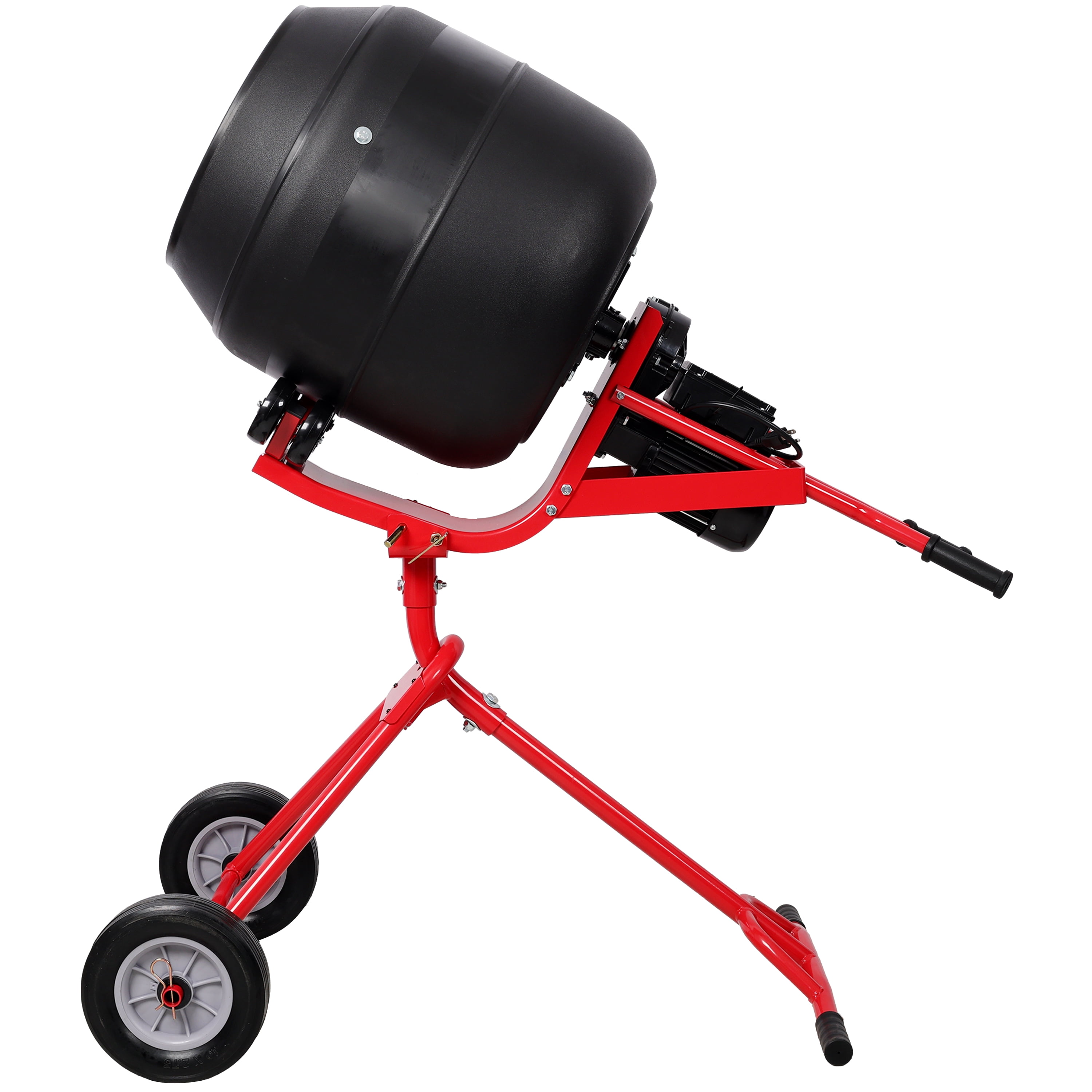 4.0 CUFT/110L Portable Electric Concrete Mixer, Heavy Duty Power Cement Mixing Machine for Mortar, Poly Drum 110V/60Hz