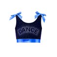 thumbnail image 3 of Haitryli Kids Girls Metallic Sports Tank Tops Sleeveless Rhinestone Dance Crop Top Jazz Hip Hop Ballet Vest Blue 6, 3 of 5