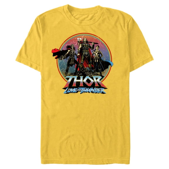 Marvel Thor: Love and Thunder Thor Valkyrie and Jane - Short Sleeve Blended T-Shirt for Adults - Customized-Yellow