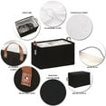 thumbnail image 5 of Hinwo 18.6 Gal./74.4 Qt./70.2 L Canvas Storage Bins, Rectangle Storage Baskets, Storage Cubes with Totes, Drawstring Closure, 22 x 15 x 13 Inches, 6-Pack, Black, 5 of 6
