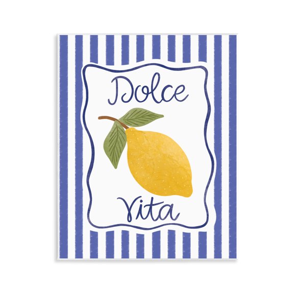 Stupell Industries Dolce Vita with Lemon Food & Beverage Painting Unframed Art Print Wall Art, 11 x 14