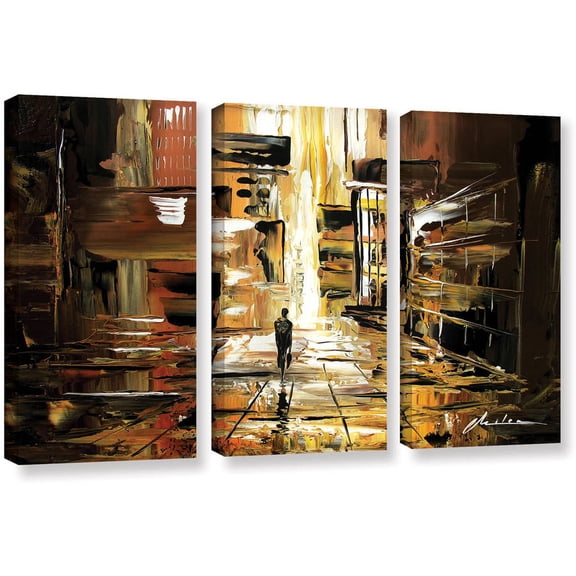 ArtWall Milen Tod "Liquid City" 3-Piece Gallery-wrapped Canvas Set