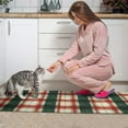 thumbnail image 4 of 2 Piece Christmas Plaid Kitchen Rug Sets Merry Christmas ( Kitchen Runner Anti Fatigue Kitchen Floor Matfor Outdoor Bedroom (47x17+30x17 inches), 4 of 7