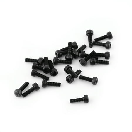 

M3 Black Hex Socket Cap Head Screw Bolt Set (M3*10mm Fully Threaded 24pcs)