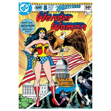 Warner Bros Wonder Woman Comic Cover Youth Printed Multicolor Indoor Area Rug, 4x6