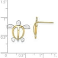 thumbnail image 4 of 14K Yellow Gold W/Rhodium Sea Turtle Post Earrings - 15.25mm, 4 of 6