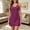 Purple, variant on Dolkfu Black Women'S Dresses Minimalist Sleeveless Crew Neck Mini Slip Dress Regular Modern Refined Solid Dresses Black,L