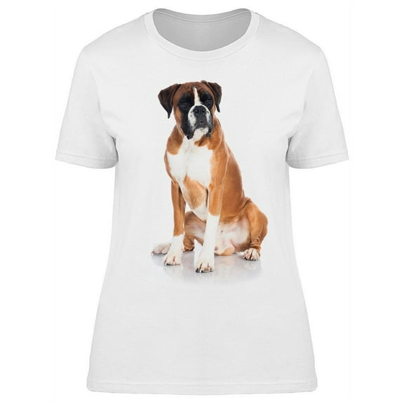 Boxer Dog W/lost Look T-Shirt Women -Image by Shutterstock, Female XX-Large