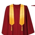thumbnail image 5 of Odeerbi 5-17 Years Kids Teen Boys Girls Graduation Gown Set Solid Color Long Sleeve Robe with Stole, Cap & Honor Cord, Complete 4-Piece Outfit, 5 of 6