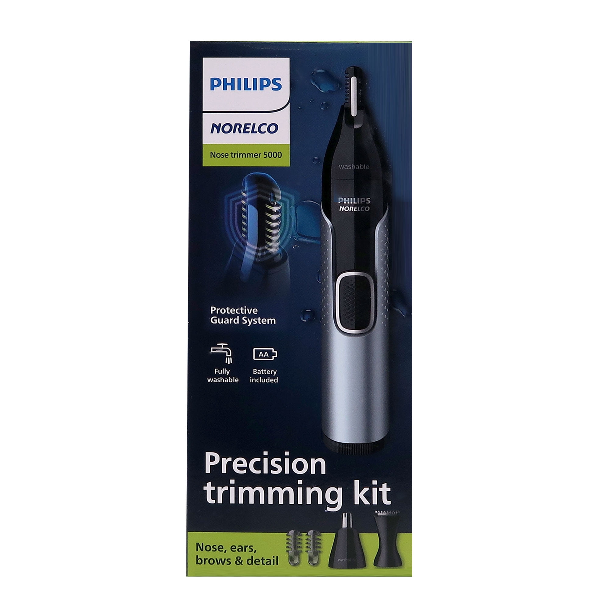 2x Philips NorelcoNose Trimmer 5000 for Nose, Ears, Eyebrows